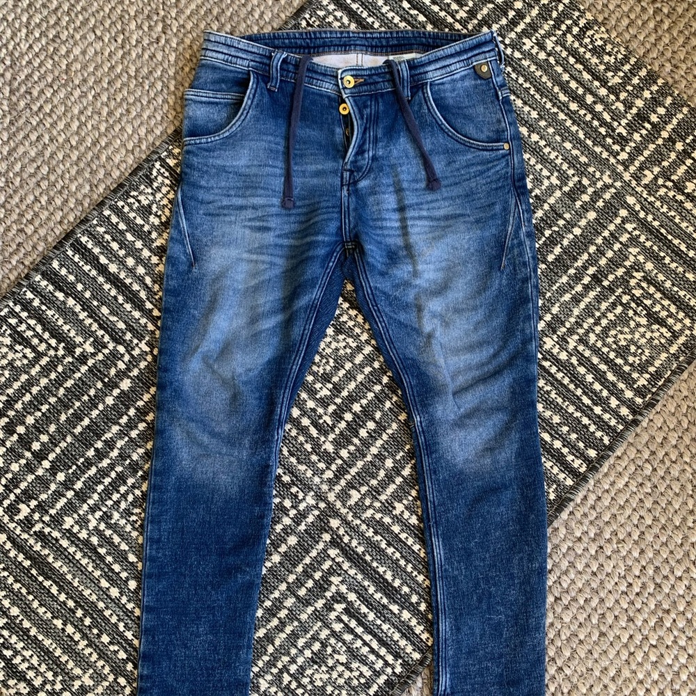 H&M Skinny Jogger Button Fly Jeans 32 x 32
